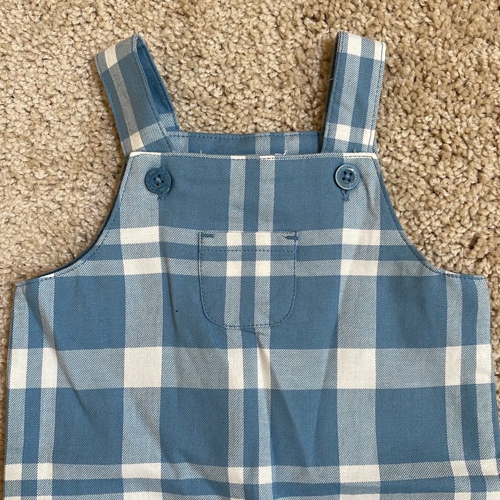 Janie & Jack - Blue & White Romper 0-3mo - Picture 2 of 6